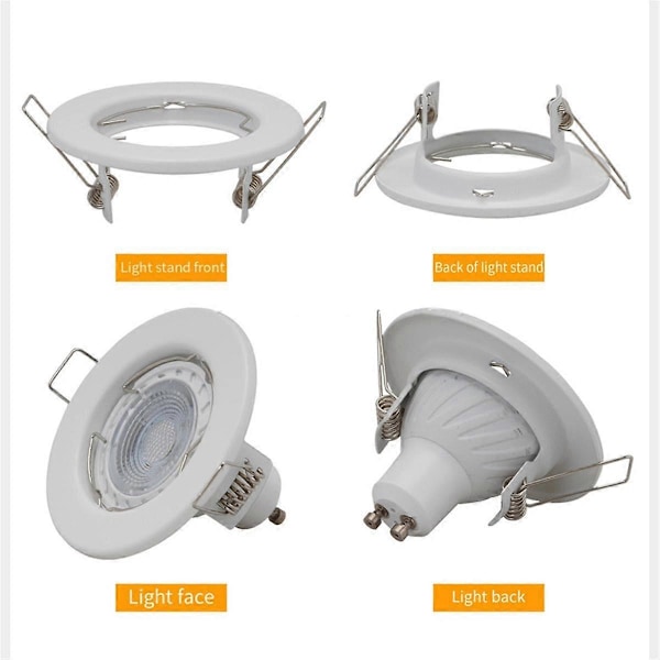 6 st Down Light Ram Infälld LED Takarmaturer Downlight MR16 Takspotlights Monteringsfixtur