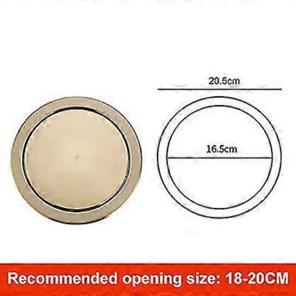 Rustfritt Stål Flapp Flush Innfelt Innebygd Balanse Sving Flapp Lokk Deksel Søppelbøtte Søppelkasse Kjøkken Benkeplate Søppelkasser & Avfallsbeholdere Round-Bronze 20CM