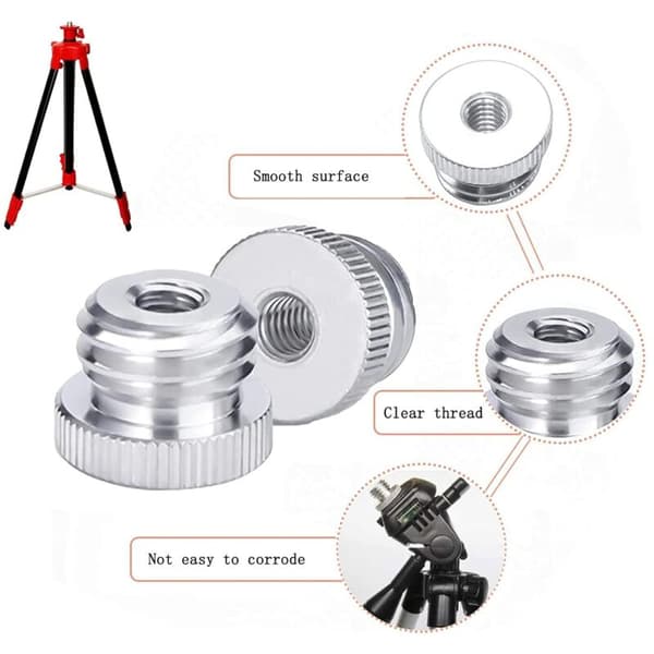 1/4\"-20 til 5/8\"-11 Gevindskrueadapter til 5/8\" Gevind Laser Level Afstandsmåler Stativmontering, 1/4\" Adapter til Mikrofonstativ