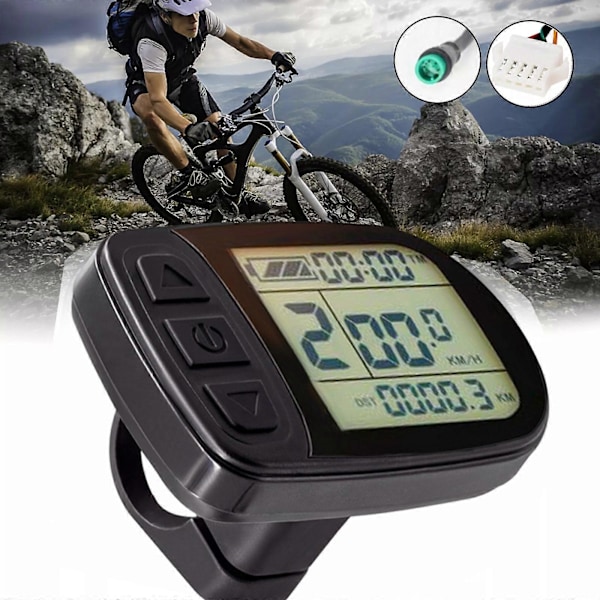 E-bike KT LCD5 Display Kontrollpanel För 24/36/48V Elcykelmotor Ny SM Plug