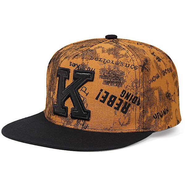 Baseballkasket med bogstav black adjustable