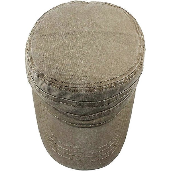 Unisex Vintage Militær Hærhue Justerbar Baseball Cap Grå Khaki