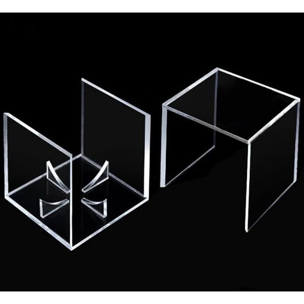 Akryl baseballutstillingsstativ for en 8 x 8 x 8 cm boks