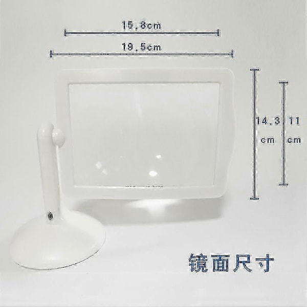 3x Stor Handsfree Förstoringsglas med 360° Rotation, LED-ljus & Ställ - Portabel för Läsning, som Gåvor