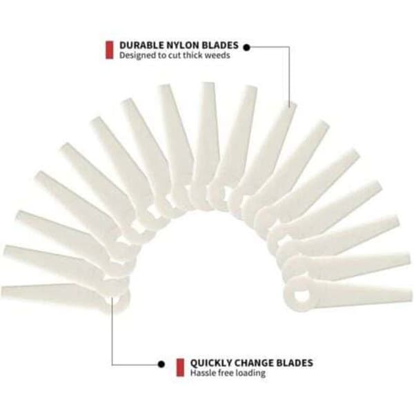 36-delers erstatningsblader for Stihl Polycut trimmertråd 5-3, 6-3, 7-3, 10-3, 20-3, 40-3, 41-3