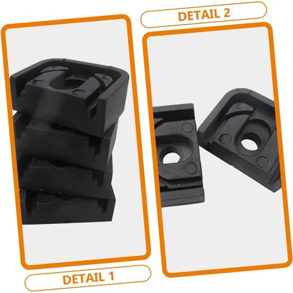 Set med 4 vibrationsdämpande dynor för luftkonditioneringskondensorfötter, svarta gummi stötdämpande stöd