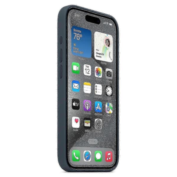 iPhone 15 Pro silikondeksel - MagSafe og beskyttende funksjon Dark blue