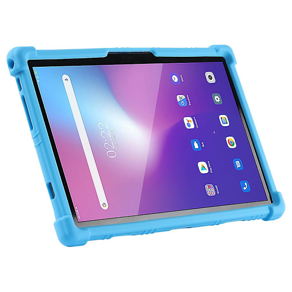 Tablettikotelo Blackview Tab 12:lle, iskunkestävä silikoni+PC-suojakuori jalustalla Orange