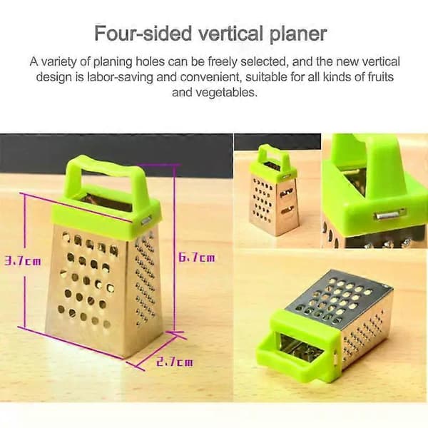 1-10 STK Mini Firesidig Rivehøvel i Rustfritt Stål Multifunksjonell Skrellkutter Frukt Ingefær Hvitløksrive Matlaging Kjøkken Color Random 5PCS
