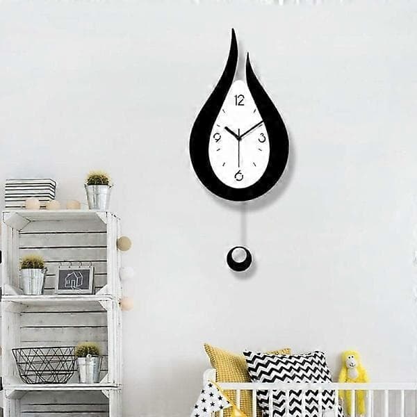 Tysta Väggklockor Vattendroppar Swing Väggklocka Modern Design Nordisk Stil Vardagsrum Väggklockor Mode Kreativ Sovrum Väggklocka