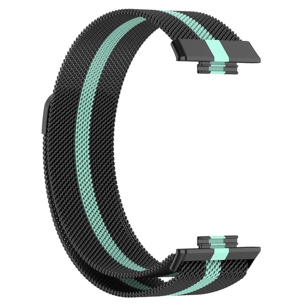 Til Huawei Watch Fit 2 rustfrit stål urrem Black Green