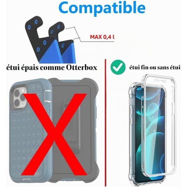 Telefonholder - Sæt med 4 - ABS-plast - Sammenfoldelig og justerbar - Kontor og rejse - 11,2 x 3,2 cm