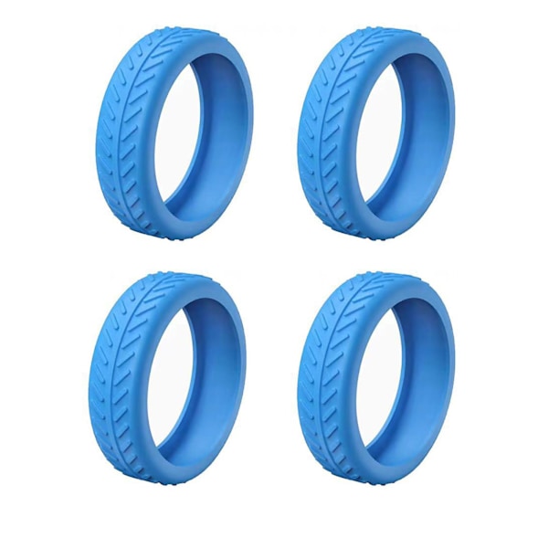 Mjuka silikonhjulskydd för resväska, ljuddämpande hjulskydd för affärsresor Blue 4pcs