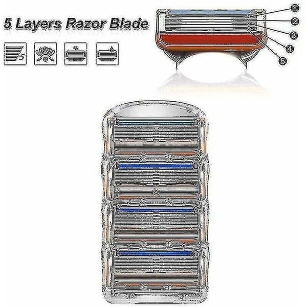 Gillette Fusion Proglide Power barberblader - 24 pakker med 5 blader - Ultratynne blader - Smørestripeindikator