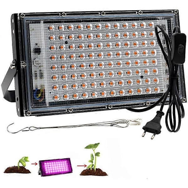 100W Kasvivalo Täyden Spektrin LED-valo kasveille, täyden spektrin LED-kasvivalo sisäkasveille, hydroponiset vihannekset ja kukat