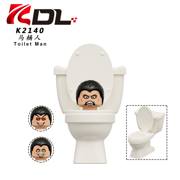 KDL818 toalett man serie ljud man tv man monitor man monterade byggblock leksaker