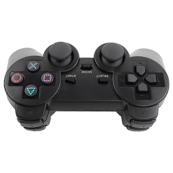 JCD Trådlös Gamepad för Sony PS2-konsol Joystick 2.4G Dubbel Vibrationschock Joypad USB PC Spelkontroll Clear Purple