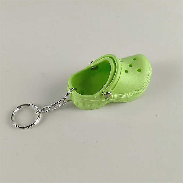 Mini Crocs Sandalkæde Charm Nøglering Nøgleholder Nyhed Nøglering Gave White