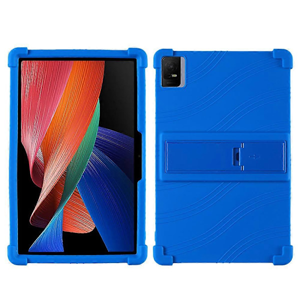 För TCL Tab 11 Silikon Tablet Fodral PC Ställ Förtjockade Hörn Skyddande Tablet Skydd Dark Blue