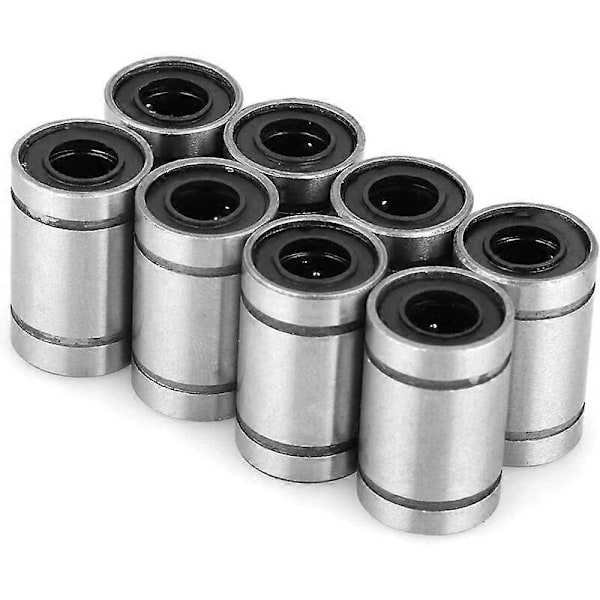 8 Pakke LM6UU 6mm Lineære Bevegelses Kulelager Foringer for 3D Printer CNC Deler, Laget av Høykvalitets Stål for Lavt Støynivå og Lang Levetid