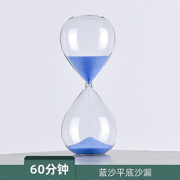 Timeglass Sand Timer Forbedre Produktiviteten Oppnå Mål Hold Fokus 60 Minutes Blue Sand