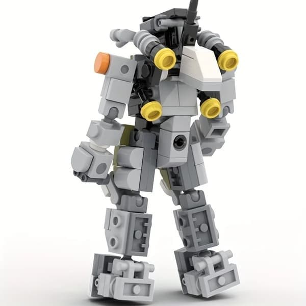 MOC Robot Byggesett Forsterket Sett Konstruksjonsfigur Samleleke For Barn Voksne Julebursdagsgave E