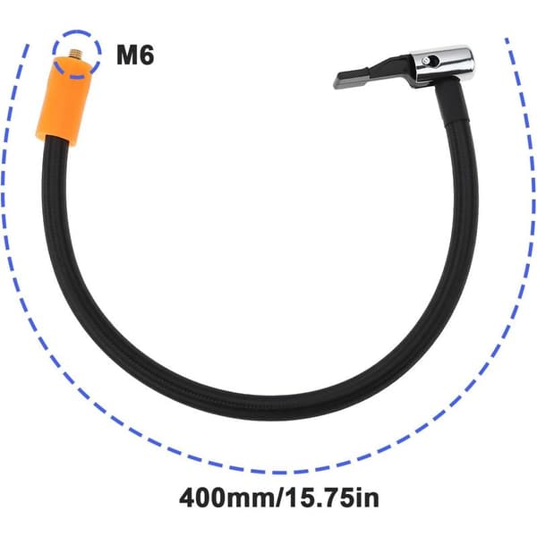 M6 däckpumpadapter för chuckklämma för bil, motorcykel, cykeldäckmunstycke, luftpumpanslutning (40 cm)