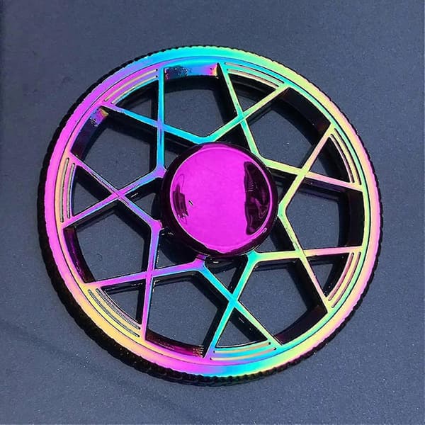 Baiminghand Spinner Dekorativ Anti-angst Multi farve Metal Regnbue Fidget Spinner Til Kontor