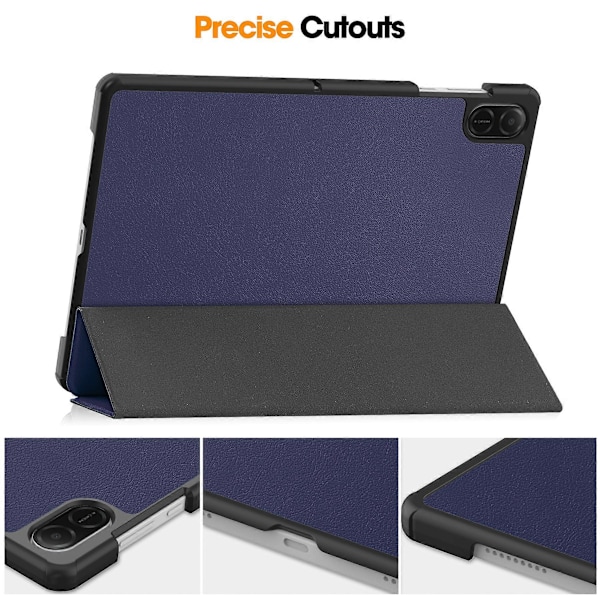 For Honor Pad X8a Etui Anti-Drop Læder Stativ Tablet Cover Dark Blue
