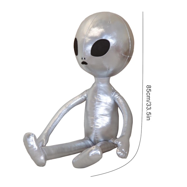 Ny Uppgradering Alien Plyschleksaker För Barn, Alien Fula Dockor Mjuka Plysch Rymdleksaker, Galaxy Party Dekorationer, Yttre Rymden Party Favörer, Presenter Silver 85CM
