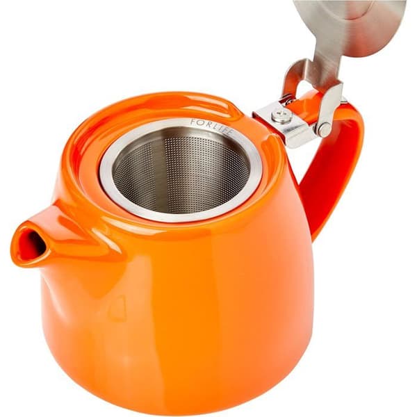 400 ml keramisk tekande med rustfrit stålfilter og hængslet låg til teinfusion