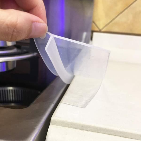 Set med 2 transparenta silikonpackningsskydd, 63,5 cm, tätningspackning för köksmaskiner, enkel och flexibel installation