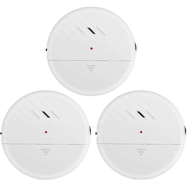 Glasbrottslarm 125dB Fönstervibrationsdetektor Sensorlarm 3-pack Ultratunn Stöldskyddslarm för Dörr och Fönster med Justerbar Känslighet