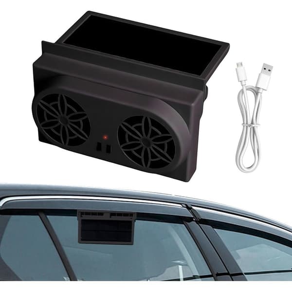 Generisk Solar Bilventilator, Solar Udsugningsventilator til Bilrude, Rudeluftning, Automatisk Køling til SUV'er, Autocampere, Sommer, Lastbiler