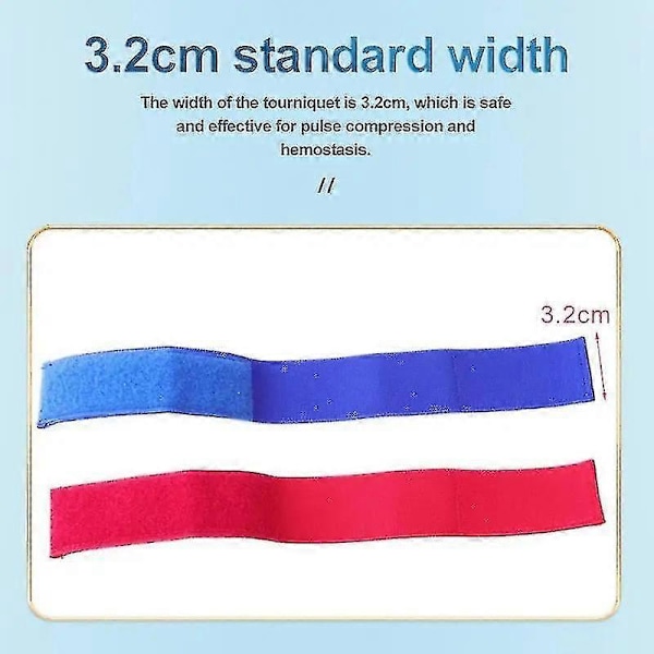 2 st Medicinsk Hemodialys Tourniquet Sjuksköterskespecifik Dialys Plus Flexibelt Venöst Hemostatiskt Spänne small with Snap Fit