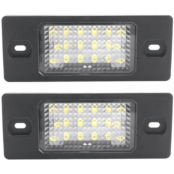 2 stk. forkerte LED-nummerpladelys til Golf 5 Touring