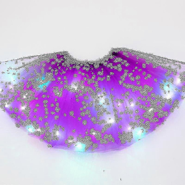 Piger Børn Neon LED Tutu Nederdel Fest Scene Danse Tøj Plisseret Lagdelt Tyl Lysende Green