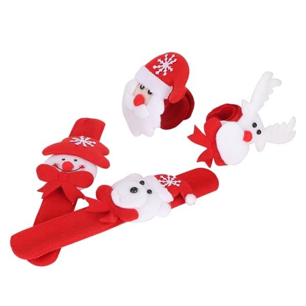 8 st tecknad form jul slap armband handledsdekoration barnpresent med LED-ljus