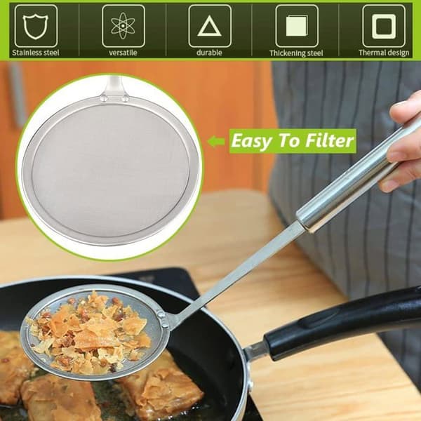 Hulske - 1 Styk - Rustfrit Stål - Hurtig Filtrering - Stegning og Bagning - 12cm