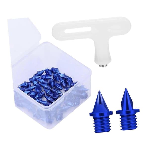 50-pakning 5 mm piggsko-pigger Erstatning Lette metallpigger for sprintløping Sport Voksne Blue