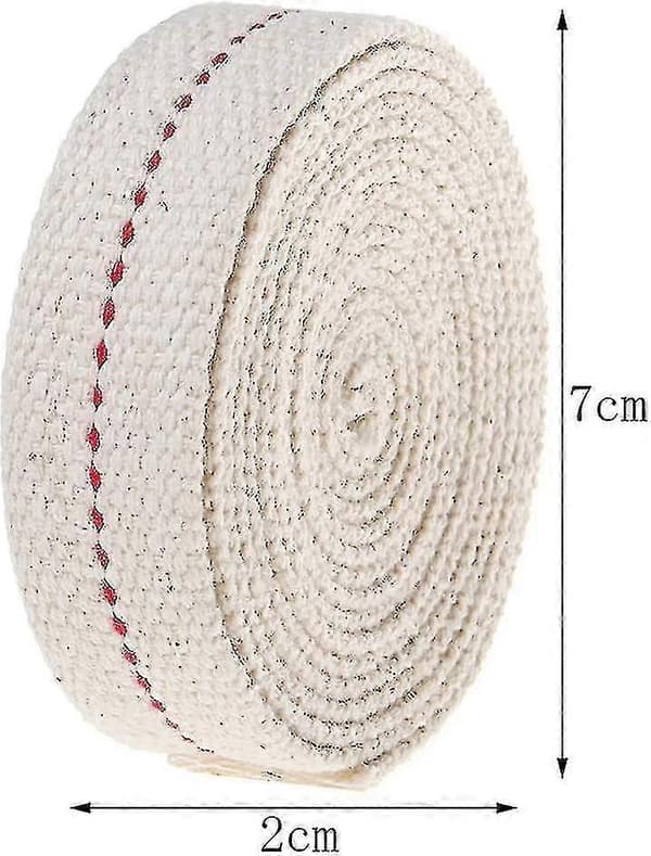 4m Olielampe Væge, 2cm Bred Væge Hvid Udskiftningsvæge Til Oliebrænder