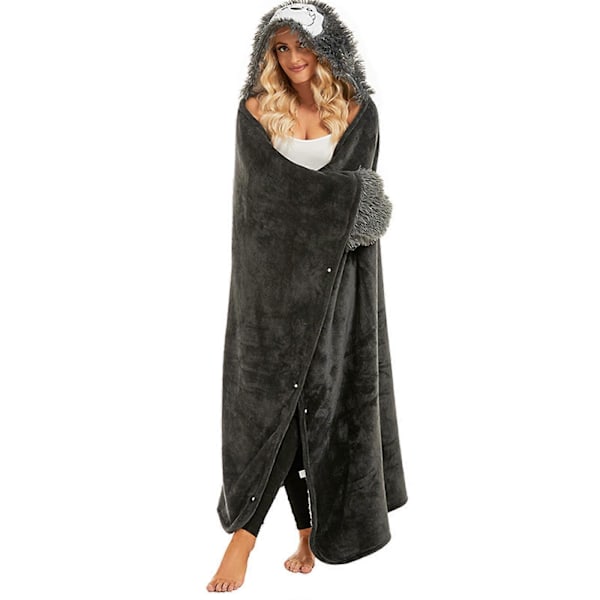 Ko Print Tæppe Blødt Ko Print Kastetæppe Fleece Tæppe Ko Mønster, 100% Nyt Gray