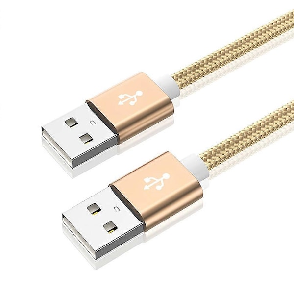 USB 2.0 A uros - A uros USB-kaapeli 480 Mbps nopea tiedonsiirtokaapeli Gold 50cm