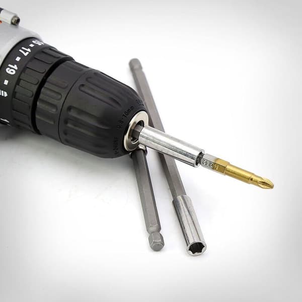 1/4\" Hex Bit Magnetisk Borebit Forlængerholder Borebit Skift Forlænger 6.35mm Elværktøj Hex 60/100/150mm 3 Stk