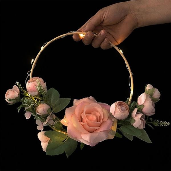 10/15/18/20cm Macrame Bambusring Håndværk Drømmefanger Ring Cirkel DIY Materiale 20CM