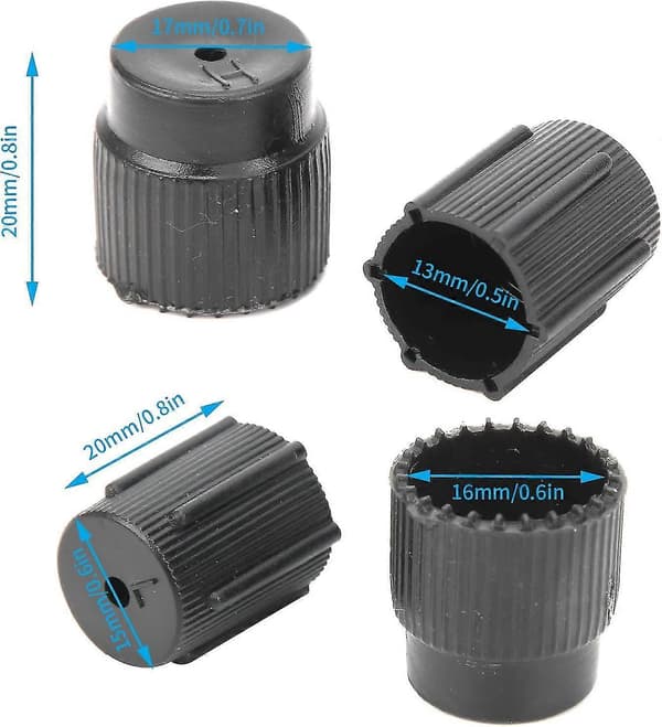 Ventilhattar för luftkonditionering, 10 st/set Universell ventilhatt Dammskyddsset AC-system Laddningsporthattar för luftkonditioneringsservice AC-system Char