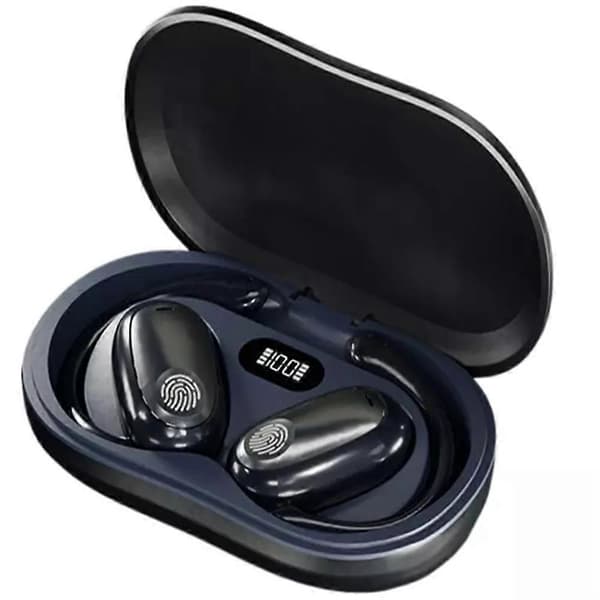Sportiga Bluetooth-hörlurar med hängande öron, Bluetooth-headset som inte sitter i örat Black