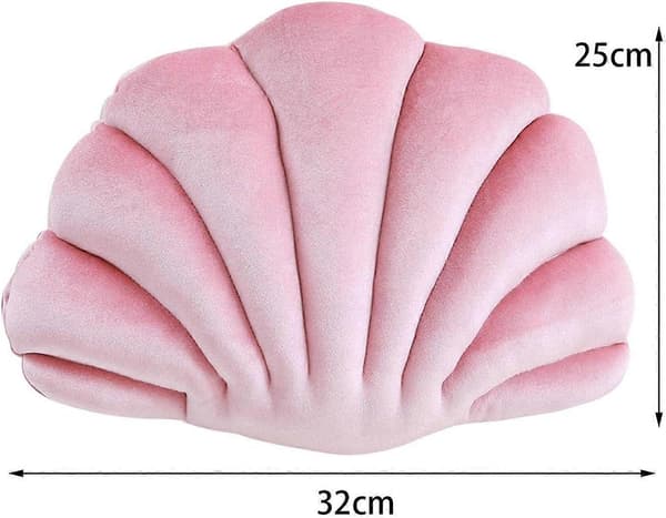 Snäckkuddar Musselkudde Golvkudde Multifunktionell Prydnadskudde för Soffa Säng Slitstark, Rosa
