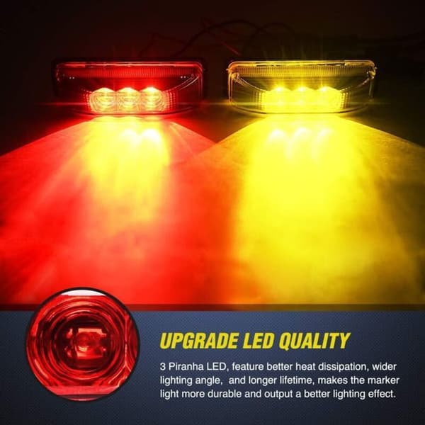 3,9-tommer 3-LED front- og bagsidepositionslys til lastbiltrailer, vandtæt, påmonterede positionslys