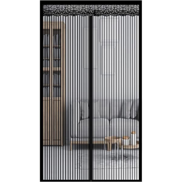 Magnetisk dørskjerm 120 x 220 cm Slitesterkt polyesternett Magnetisk lukking Borefri installasjon